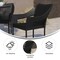 Emma and Oliver Embry All-Weather Indoor/Outdoor Stacking Patio Dining Chair with Steel Frame and Weather Resistant PE Rattan